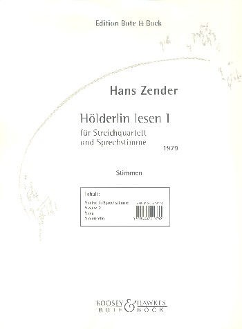 Hölderlin lesen I