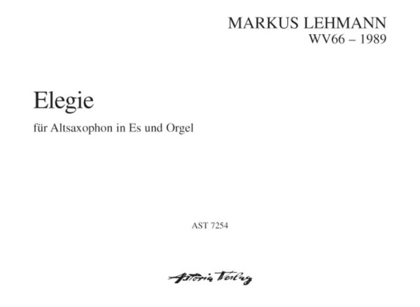 Elegie auf den Tod eines Freundes WV66