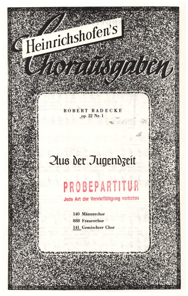 Aus der Jugendzeit op.22 Nr.1