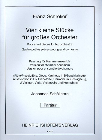 4  kleine Stücke für Kammerensemble