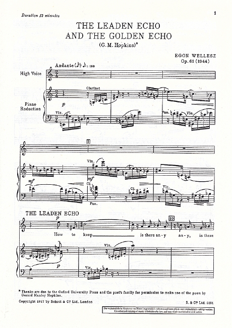 Leaden & Golden Echo op. 61