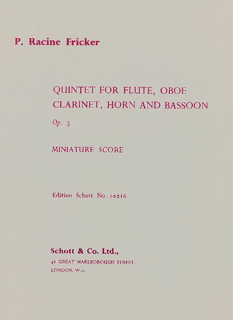 Bläserquintett op. 5