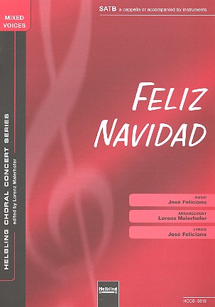 Feliz Navidad for mixed chorus a cappella