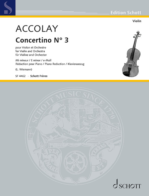 Concertino e-Moll Nr.3 für Violine und Orchester