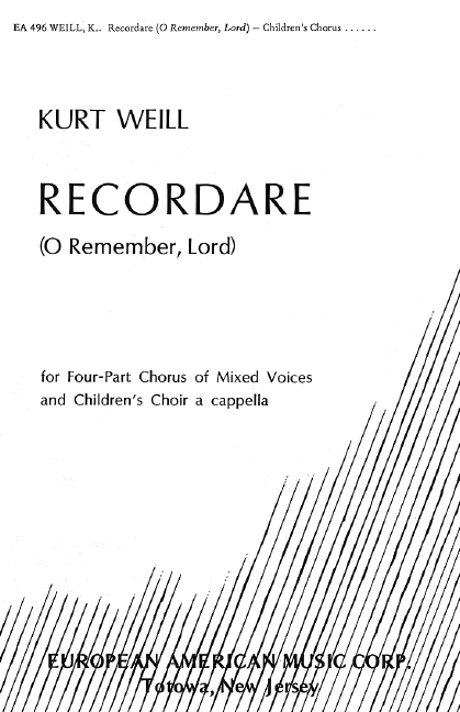 Recordare op. 11 (O Remember, Lord)