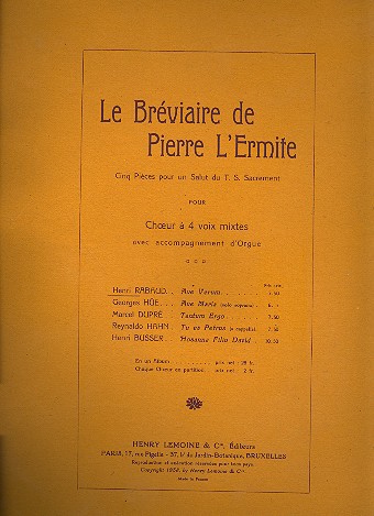 Ave Verum pour choeur mixte et orgue