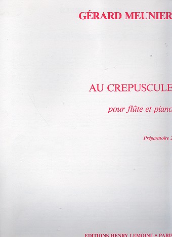 Au crépuscule pour flûte et piano