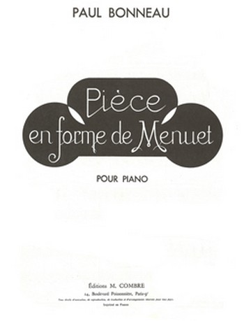 Pièce en forme de menuet