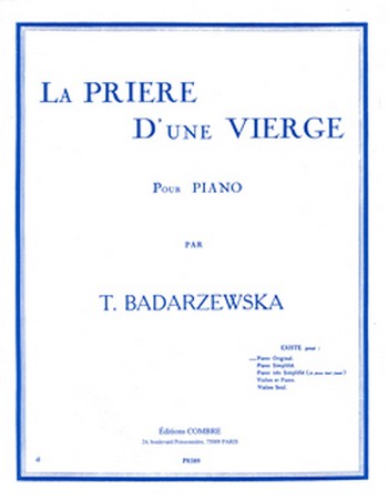 La prière d'une vierge op.4