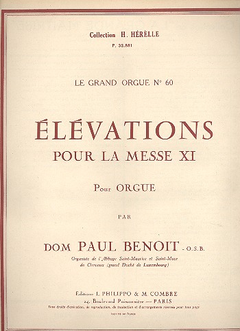 Elévations pour la messe XI