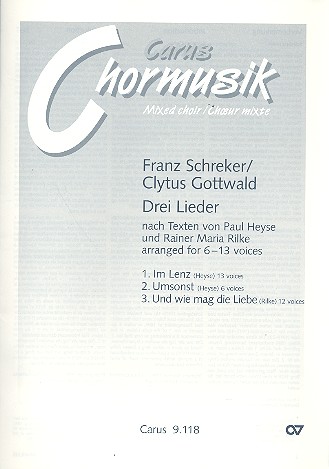 3 Lieder für 6-13 Stimmen (gem Chor)