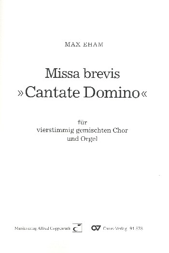 Missa brevis Cantate Domino