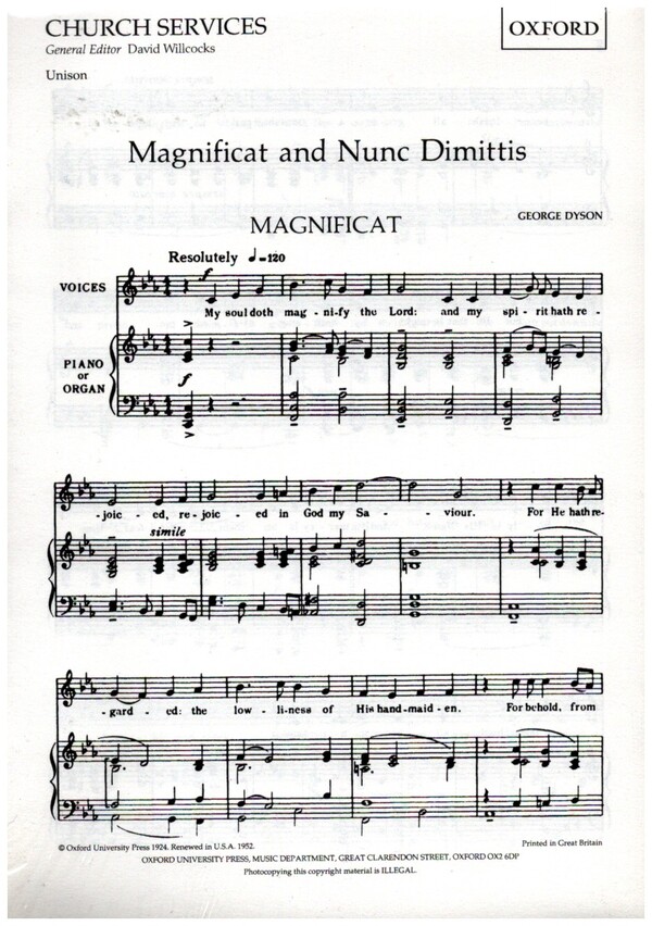 Magnificat and Nunc dimittis