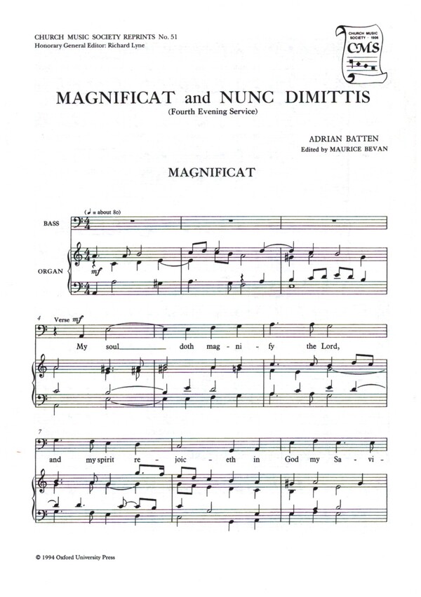 Magnificat and Nunc Dimittis (Fourth Evening Service)