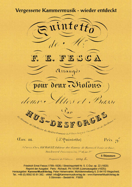 Streichquintett op.22 C-Dur