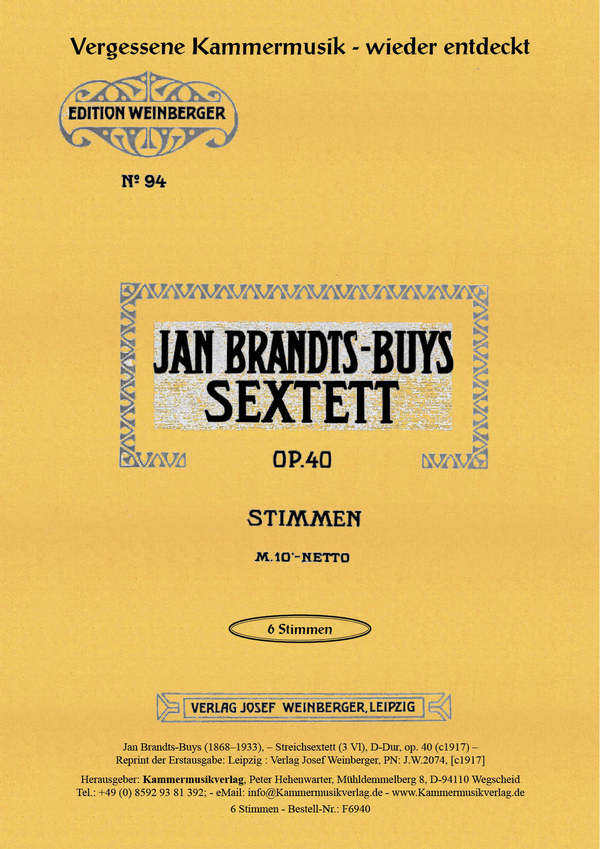Streichsextett op.40 D-Dur