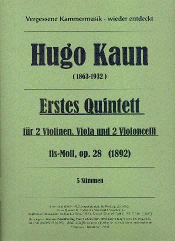 Quintett fis-Moll Nr.1 op.28