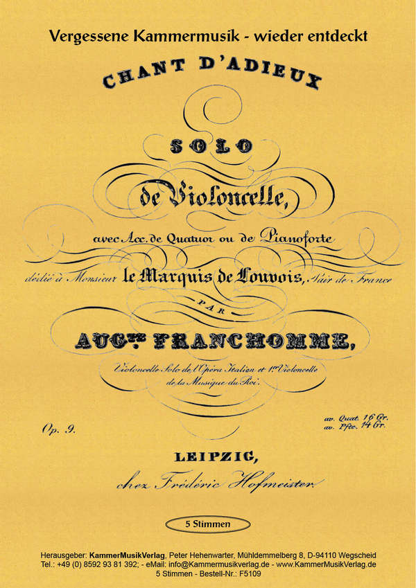 Chant d'adieux op.9 do majeur