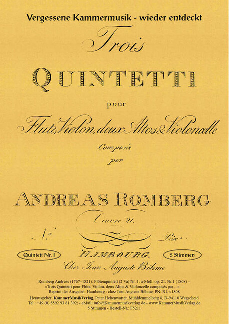 Flötenquintett op.21, Nr.1 a-Moll