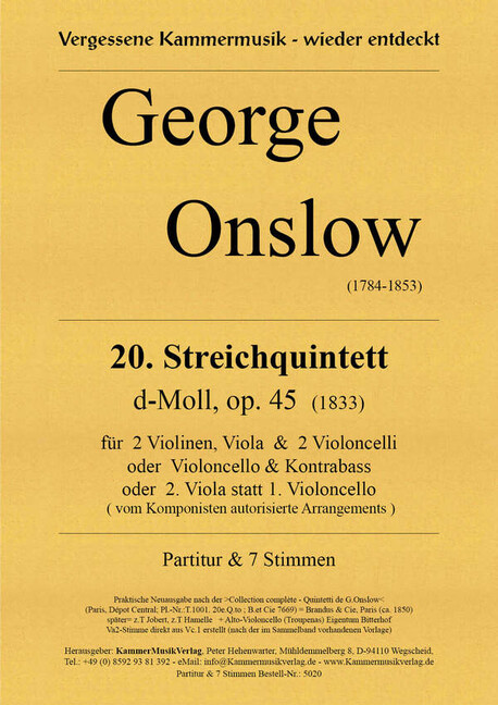 Quintett d-Moll Nr.20 op.45