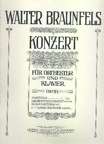 Konzert op.21 für Klavier und Orchester