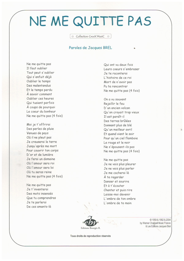 Ne me quitte pas