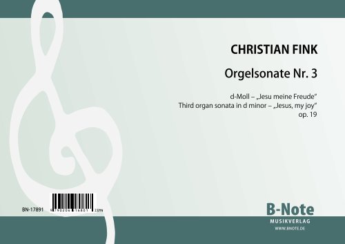 Orgelsonate d-Moll  Nr. 3   op.19 'Jesu meine Freude'