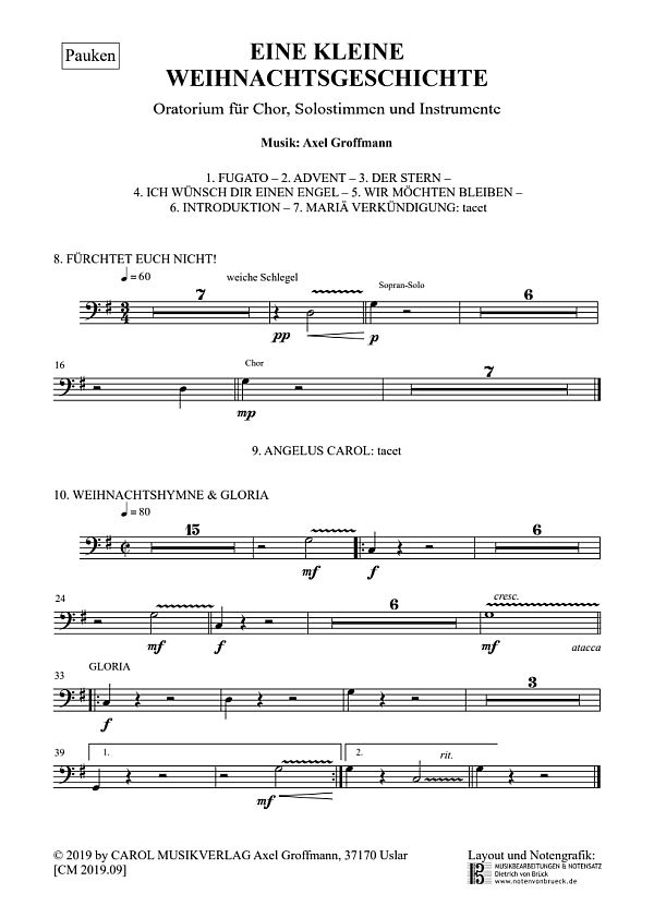 Nr. 8 und Nr. 10 aus dem Oratorium 'Eine Kleine Weihnachtsgeschichte'