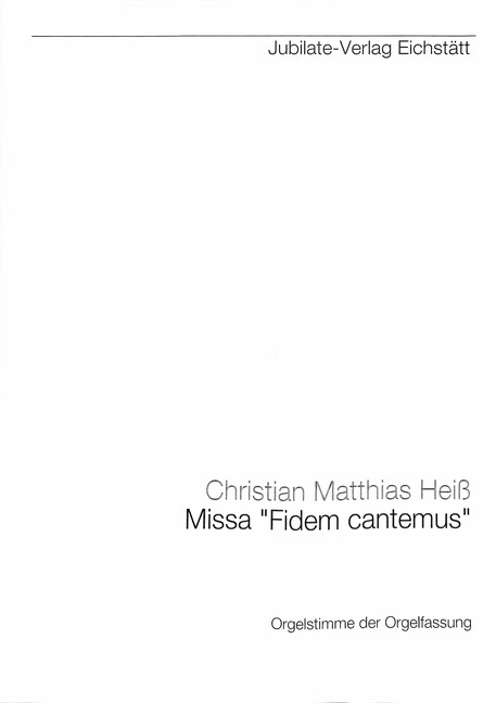 Missa "Fidem cantemus"