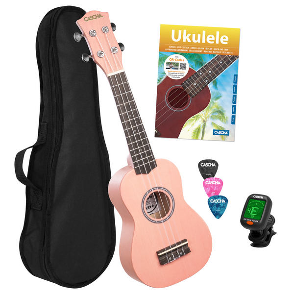 Sopran Ukulele Linde Pink Set