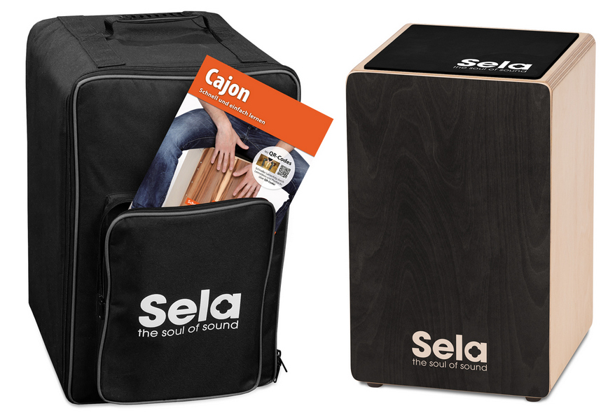 Primera Black Bundle (Cajon, Rucksack, Pad und Schule)