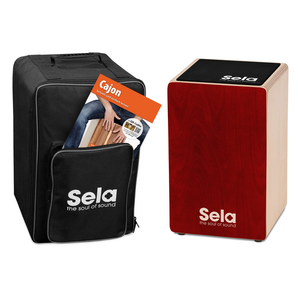 Primera Red Bundle (Cajon, Rucksack, Pad und Schule)