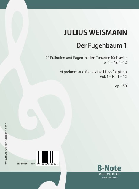 Der Fugenbaum Band 1 - Präludien und Fugen in allen Tonarten op.150