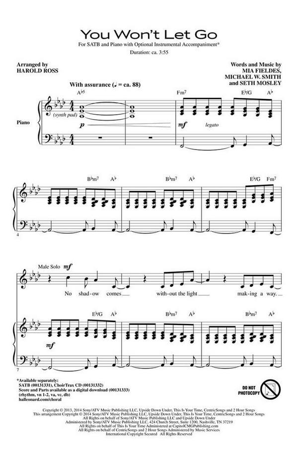 Mia Fieldes_Michael W. Smith_Seth Mosley, You Won't Let Go