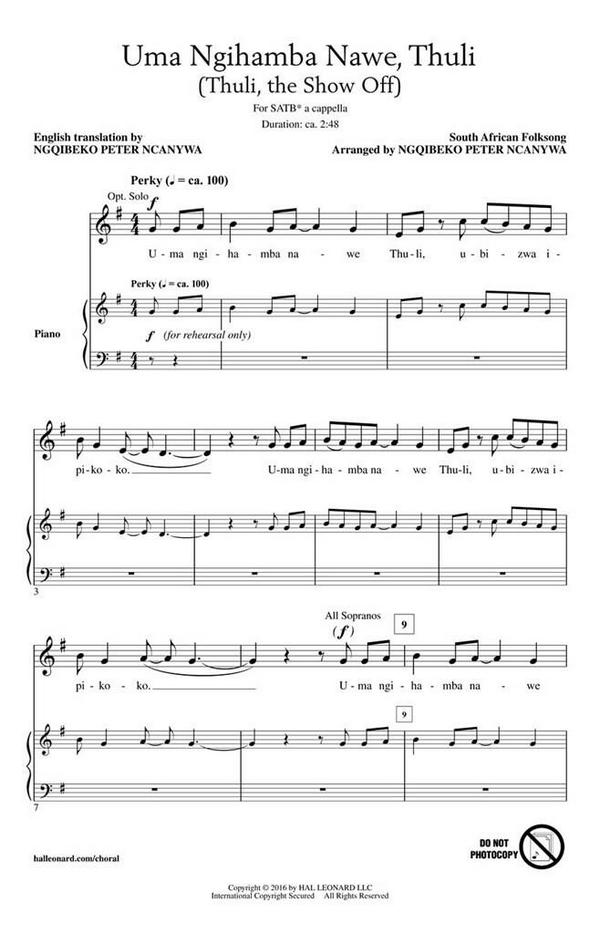 Uma Ngihamba Nawe, Thuli