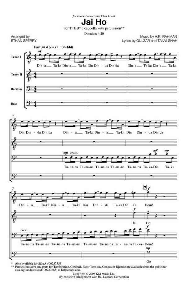 A.R. Rahman_Tanvi Shah, Jai Ho