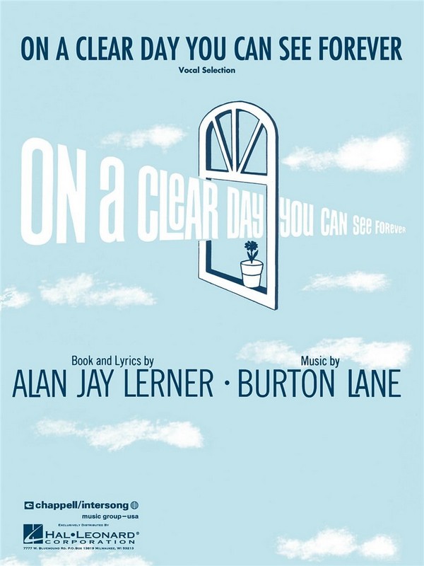 Burton Lane_Alan Jay Lerner, On a Clear Day You Can See Forever