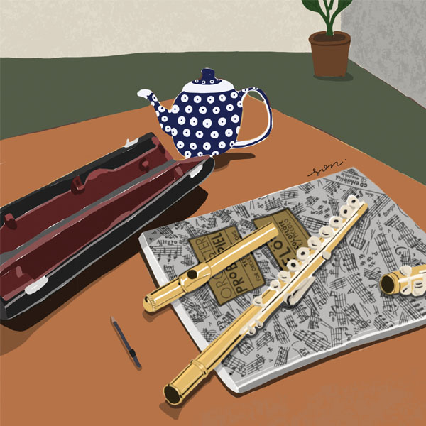 Practice Room Postcard Flöte