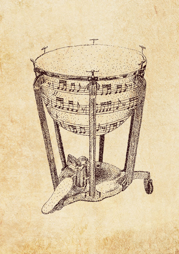 Pointillism Postcard Pauke