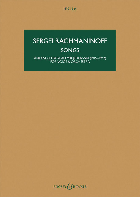 Rachmaninoff, Sergei Wassiljewitsch: Songs HPS 1524