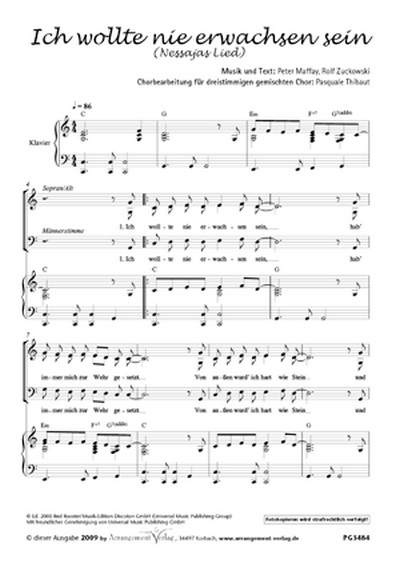 Ich wollte nie erwachsen sein (Nessajas Lied)