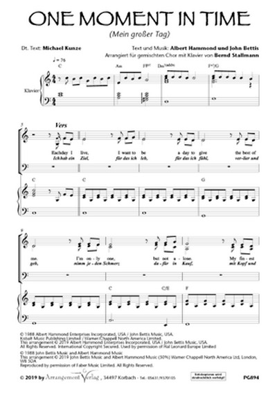 One moment in time / Mein großer Tag