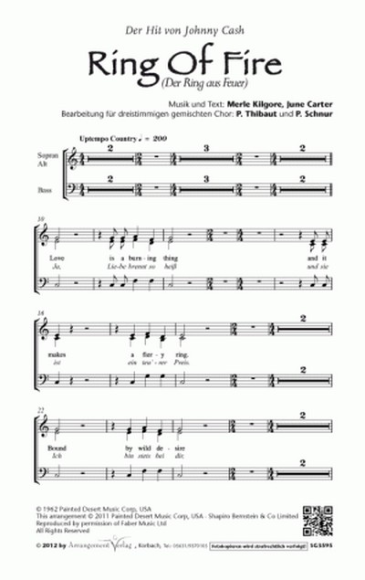 Merle Kilgore, June Carter Ring Of Fire (dreistimmig)