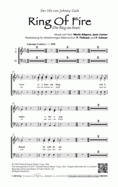 Merle Kilgore, June Carter Ring Of Fire (dreistimmig)