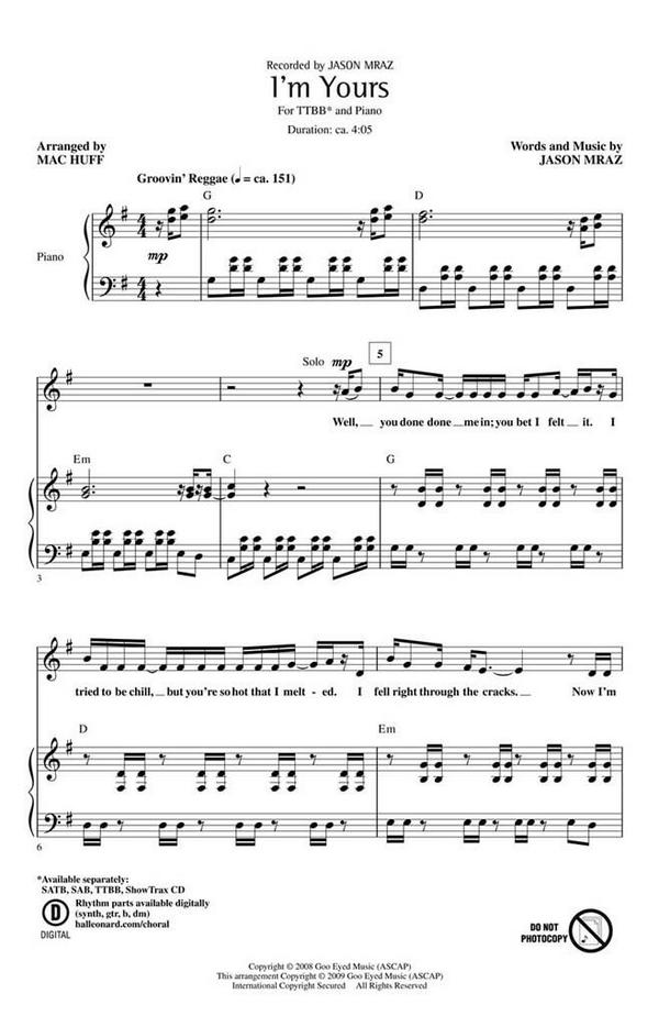 Jason Mraz I'm Yours