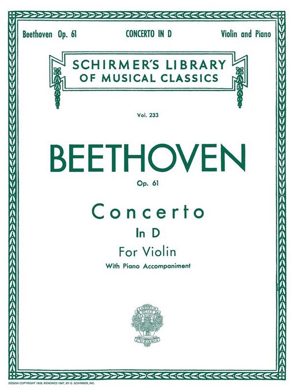 Ludwig van Beethoven, Violin Concerto In D Major Op. 61
