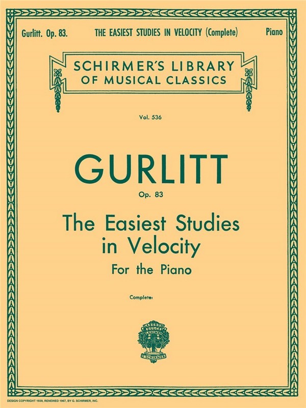 Cornelius Gurlitt, Easiest Studies in Velocity, Op. 83