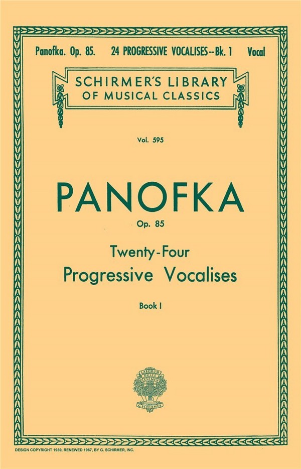 24 Progressive Vocalises op.85 - Book 1