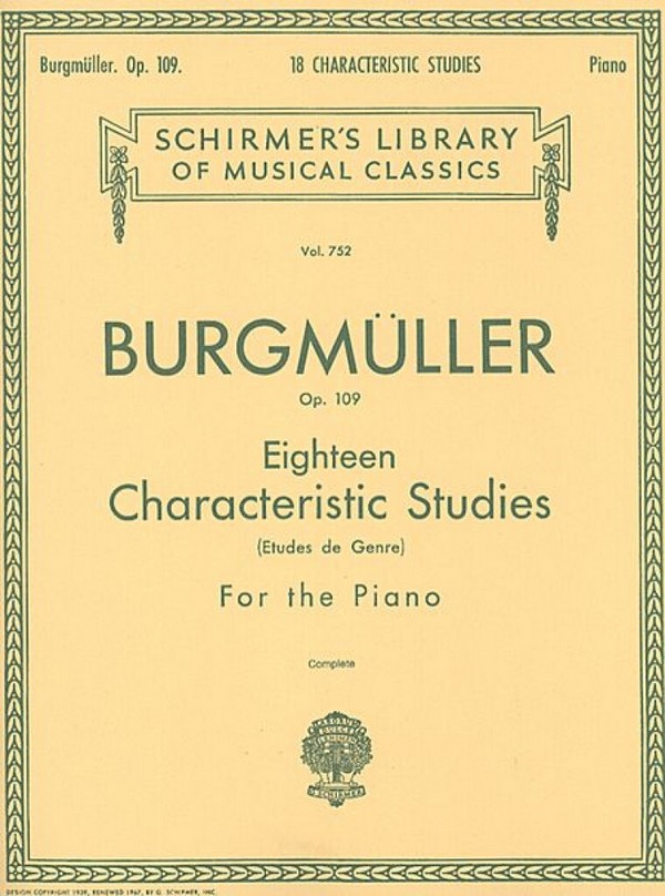 Friedrich Burgmüller, 18 Characteristic Studies, Op. 109