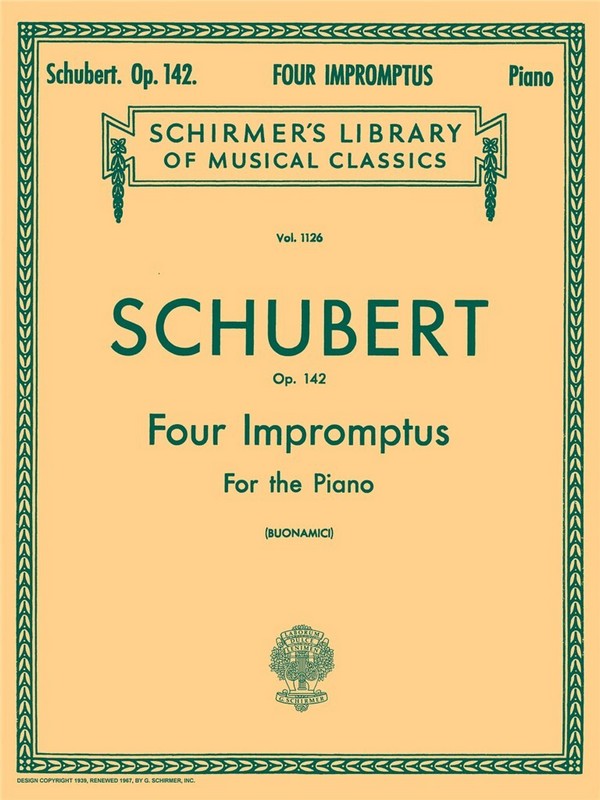 Franz Schubert, Four Impromptus For The Piano Op.142